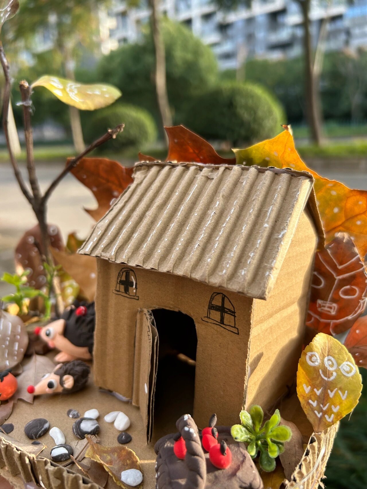 张升画室|创意手工立体制作《秋日小木屋》92