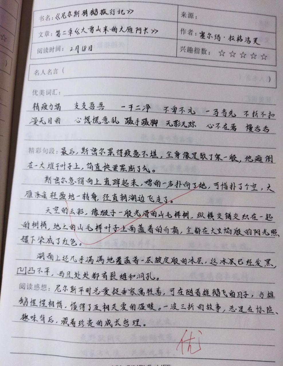 《尼尔斯企骑鹅旅行记》读书笔记 第一章~第二章~第三章