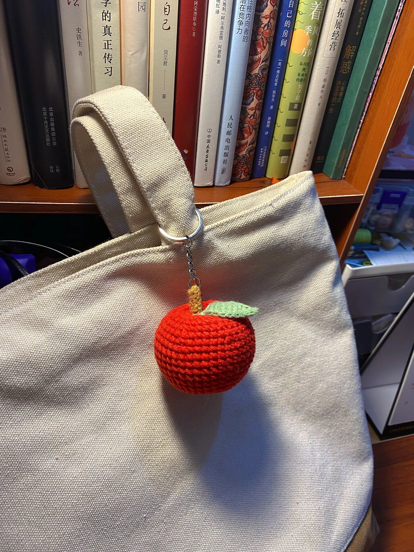 红苹果挂件摆件附图解 钩针:2.
