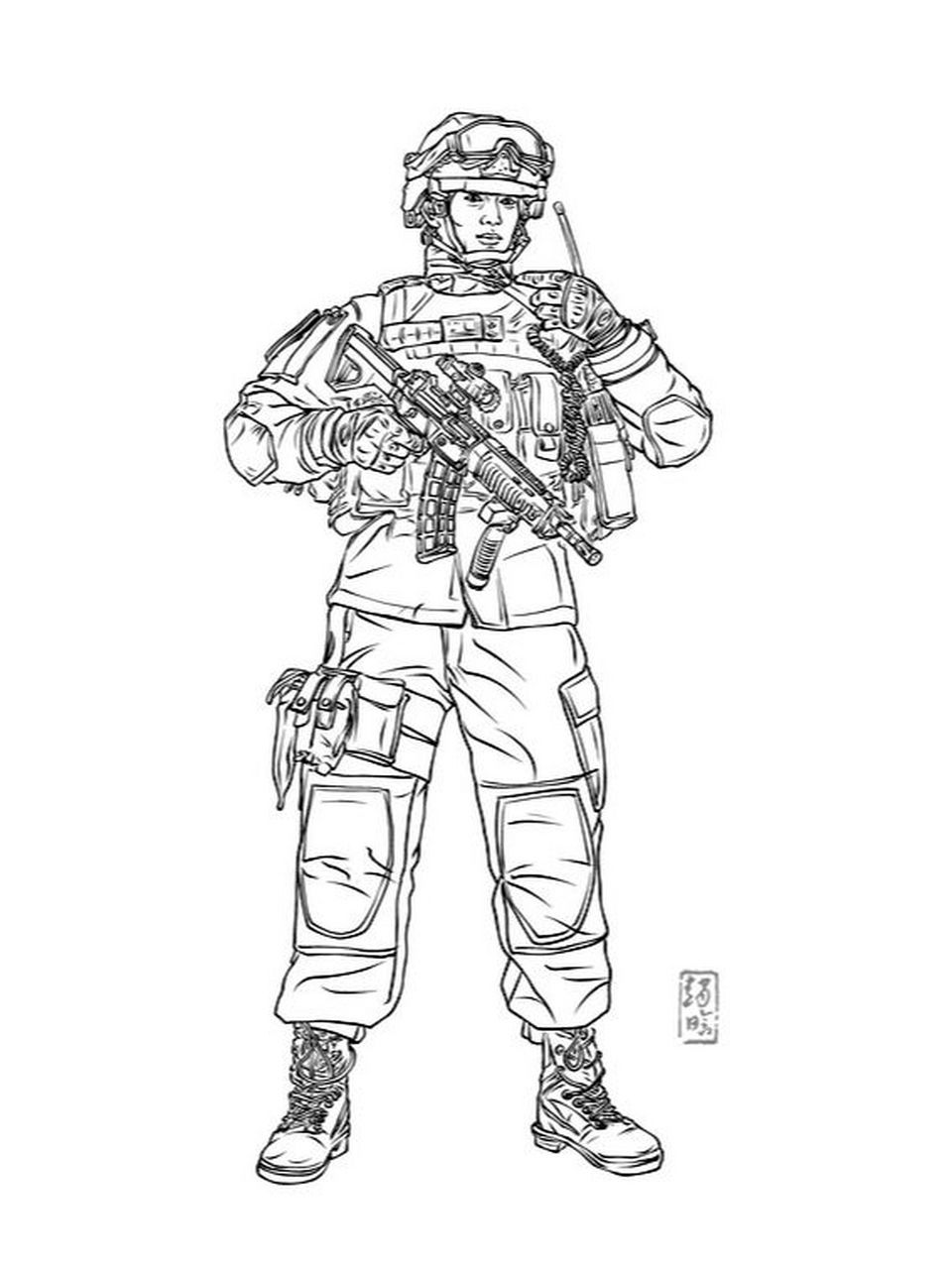 《特种部队5 中国》 钢笔画 淡彩 白描 速写