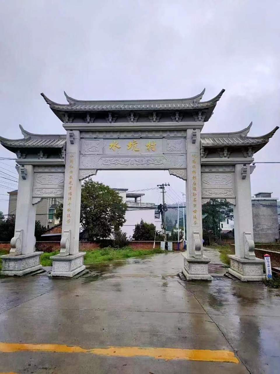 美丽乡村建设农村村口石牌坊门楼图集大全石牌坊 石门楼 美丽乡村 村