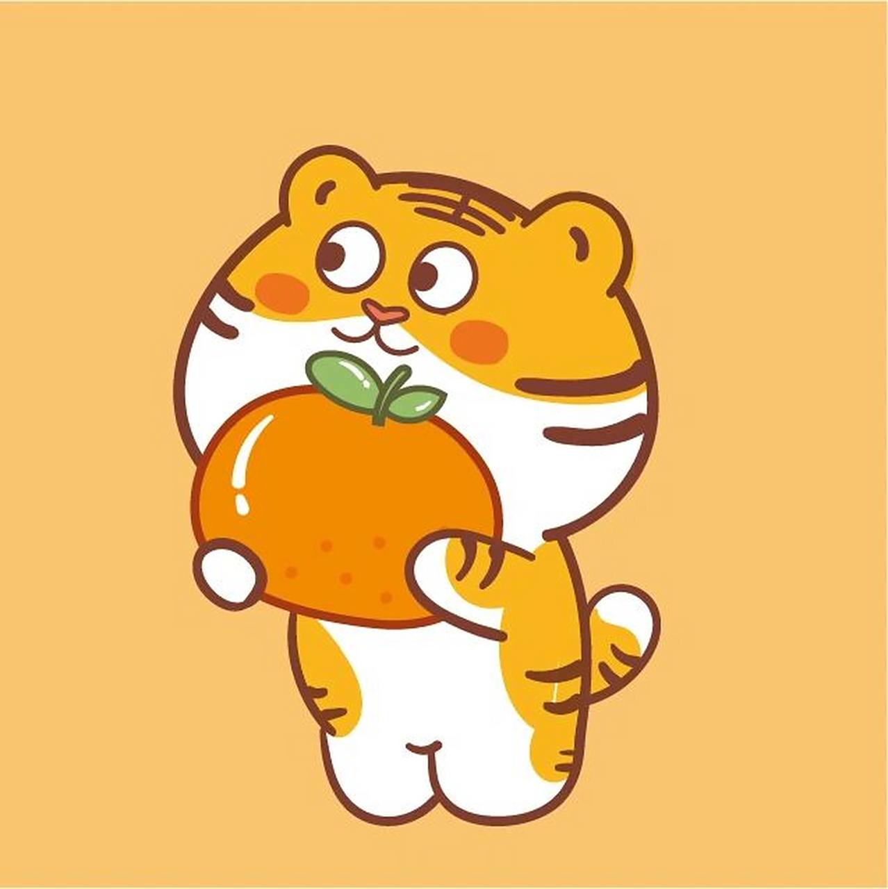 2022虎年生肖小老虎头像图片虎萌萌 祝你财源好的像肥虎, 身体壮的像