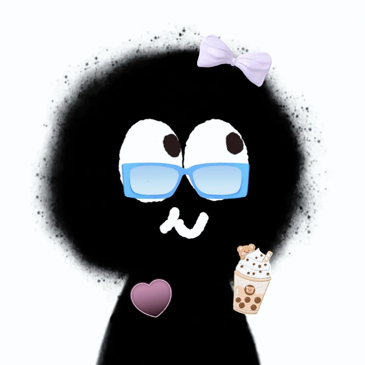 黑煤球头像礼貌拿图