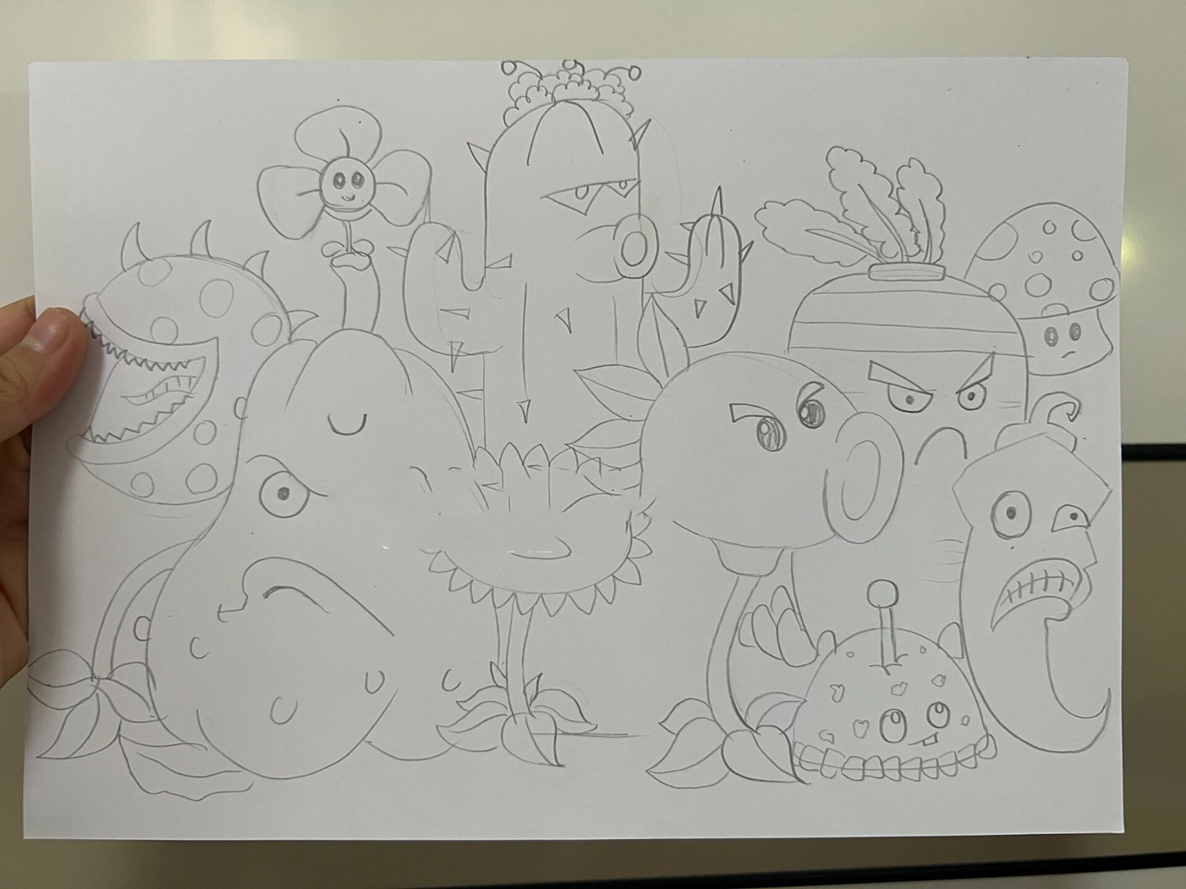 挑战100幅儿童画——第52幅【植物大战僵尸 儿童画植物大战