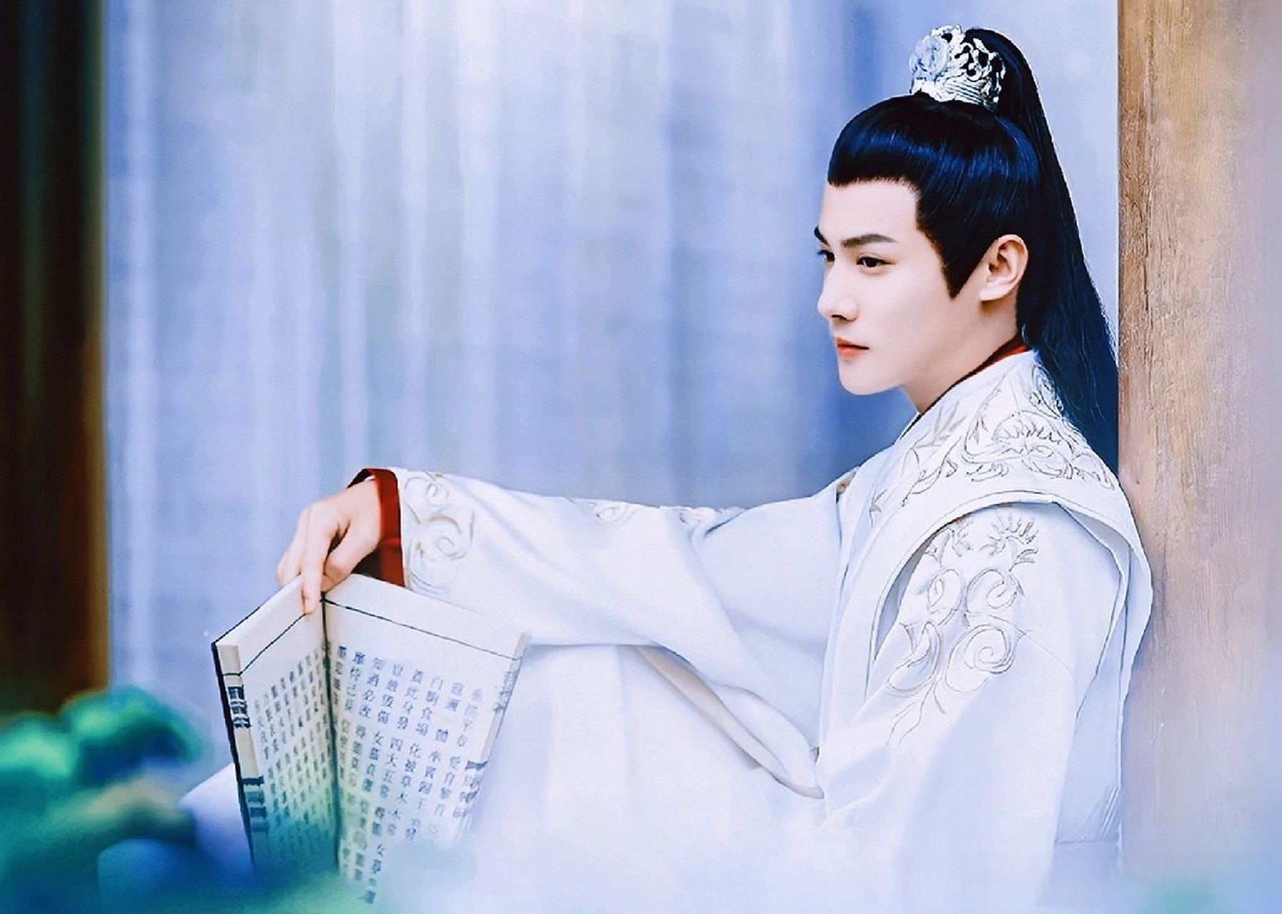 郑业成的古装,是可以按帧欣赏的美貌,这次五四晚会上《风华鉴》的表演