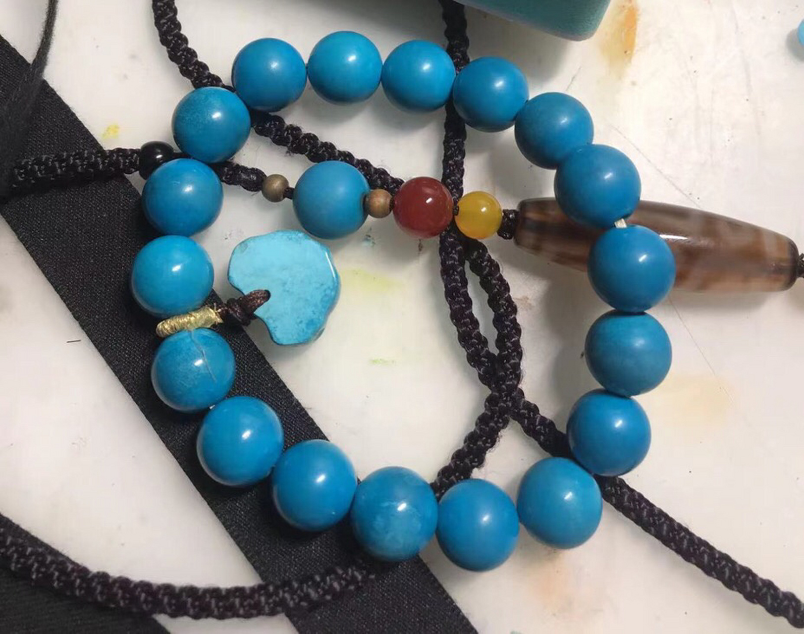 染色菱镁矿仿绿松石盘玩过后会怎样?