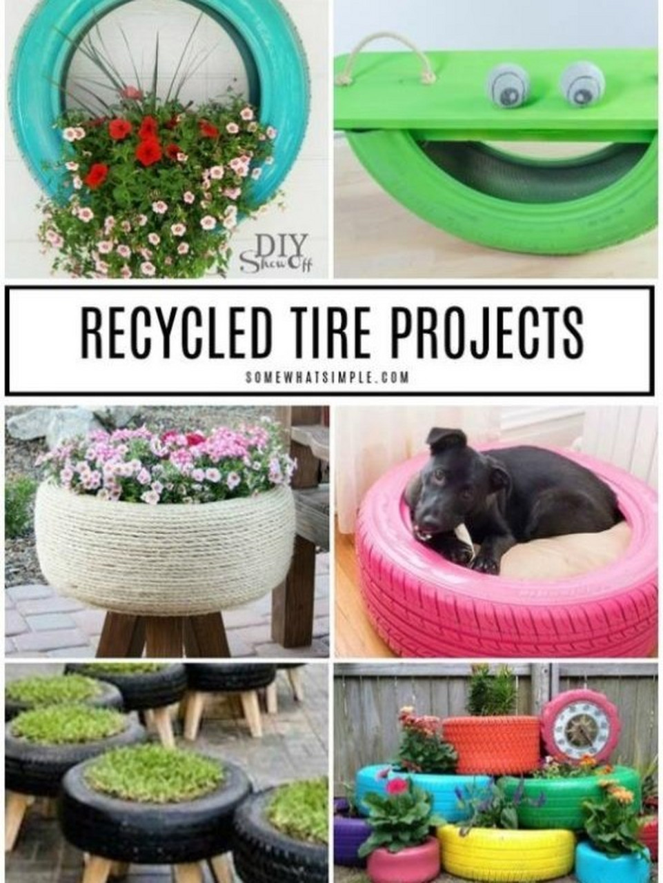 7种ins超级可爱又实用的废旧轮胎改造 废旧轮胎真的是太好玩了 之前就