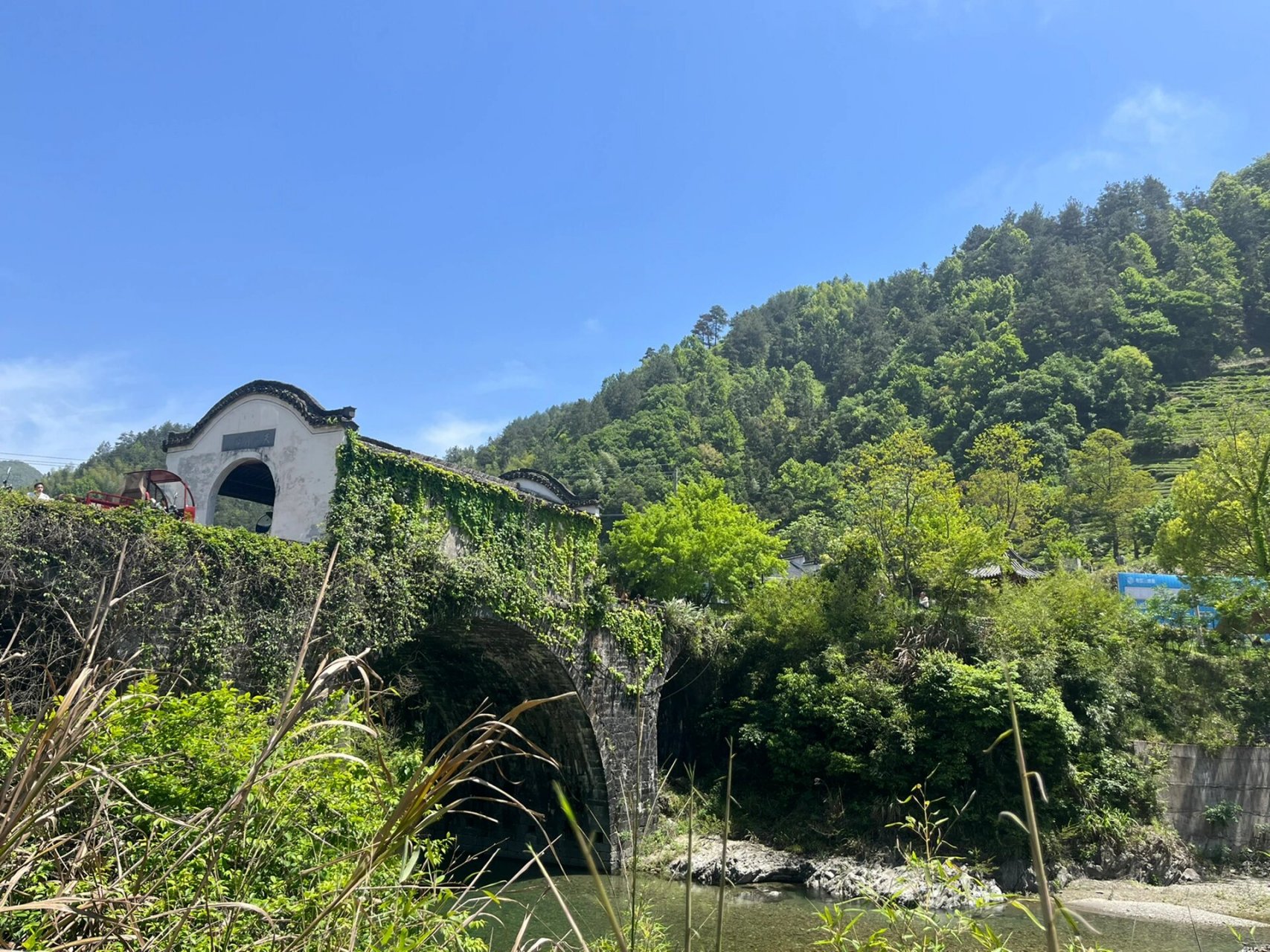 安徽免费景点—三棵树景区 06从青华县到黄山的路上,看到路边写的