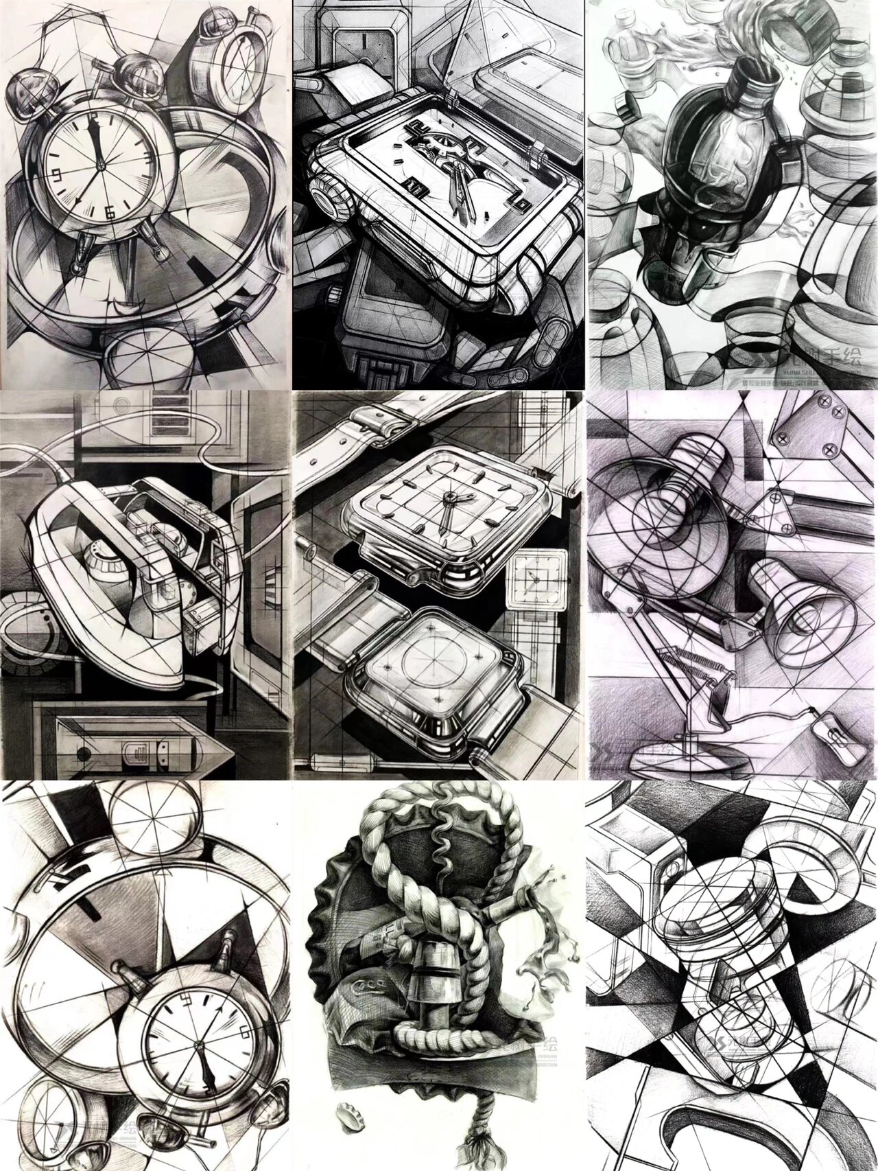 设计素描作品(川美503,重师511设计素描)