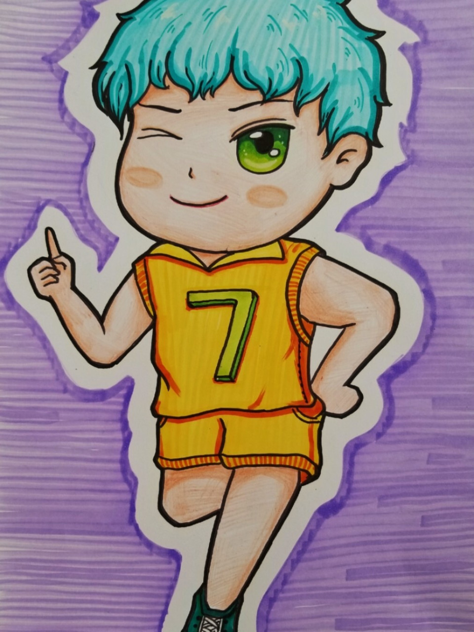 动漫人物 卡通人物#动漫人物#儿童画#马克笔动漫#手绘#动漫课程#美术