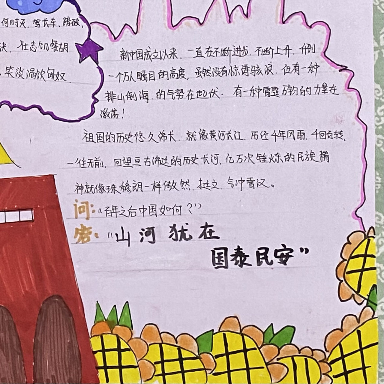 交作业啦 国庆手抄报(我骄傲我是中国人!) 模版来自