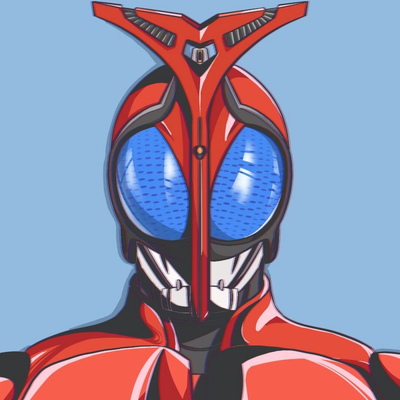 假面骑士甲斗王头像手绘#假面骑士# #画画# #procreate# #头像分享