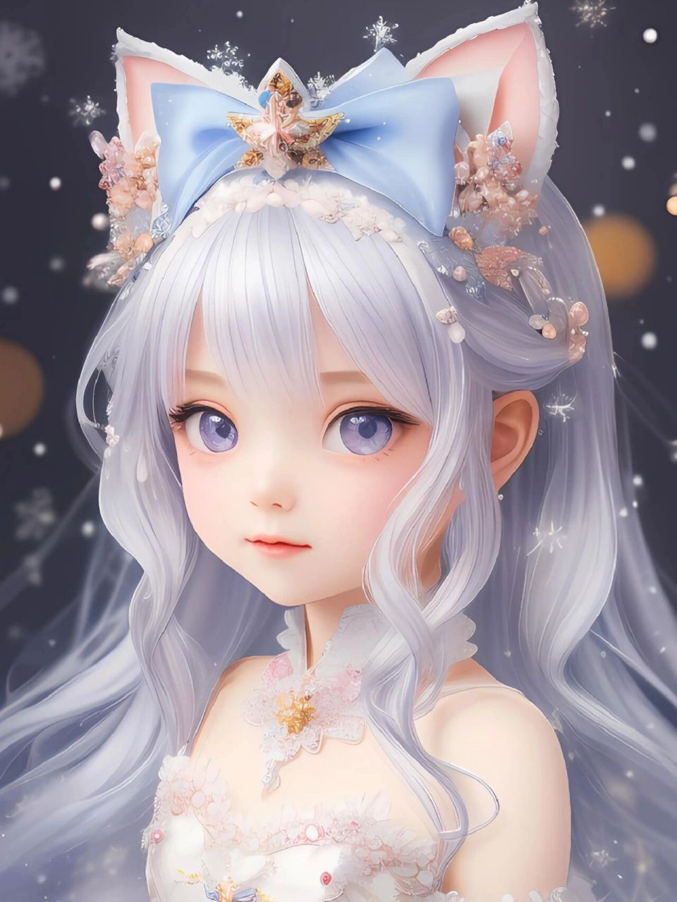 ❄️q版冰雪女孩头像❄️ ❄️冰雪女孩~你那边下雪了吗?