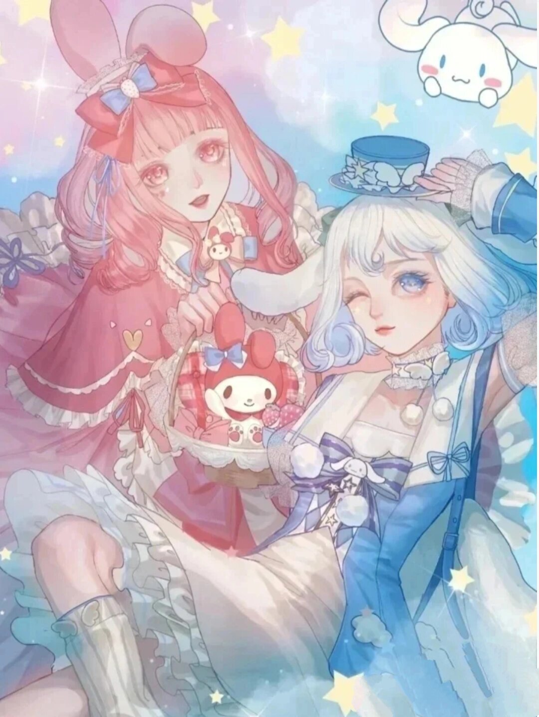 双人闺蜜壁纸,可以分开一人一半