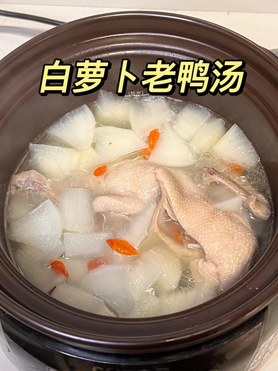 只需要两种食材就可以完成的白萝卜老鸭汤,清热下火,没有食欲的时候来