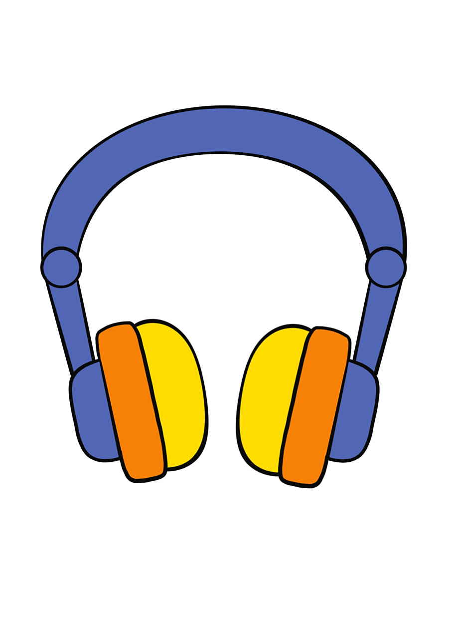 简笔画教程分享 耳机