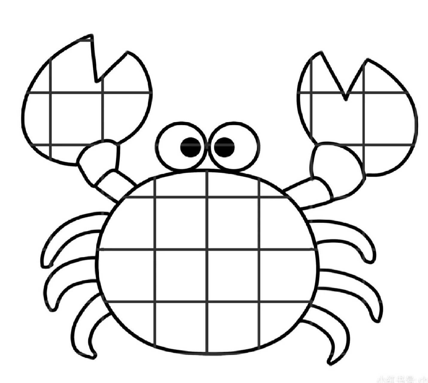 格子画 除了在格子里涂色,还可以在格子里粘贴装饰