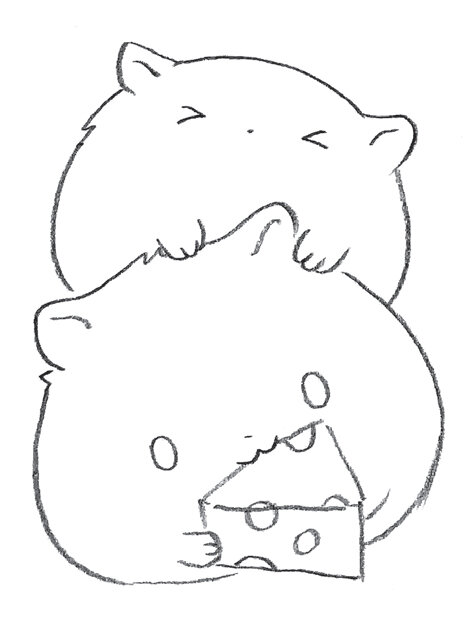 开心叠叠乐——铅笔素描教程——呆萌小动物