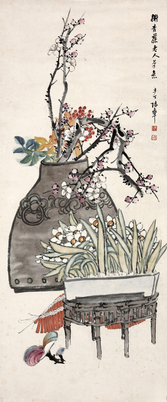 画家陈半丁笔下的清供图