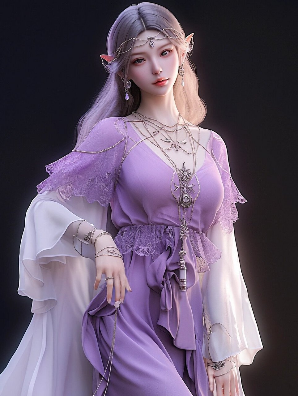 美得像精灵的动漫美女角色设计 精灵般的美女,仙气飘飘.