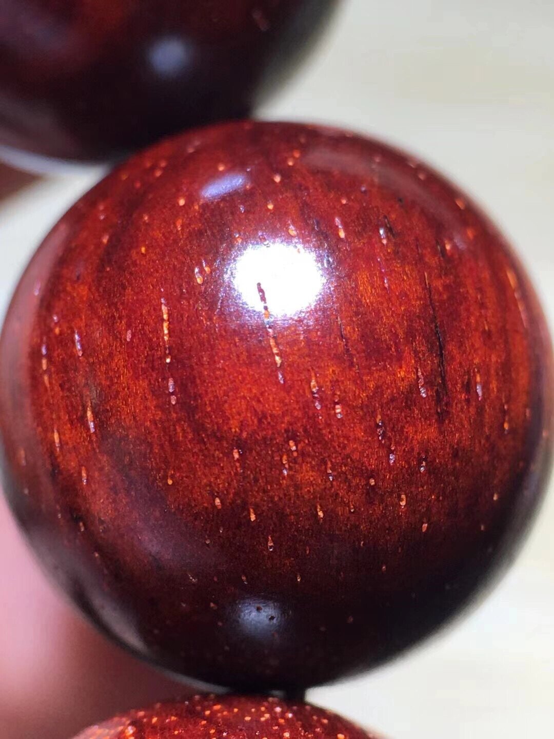 5精品小叶紫檀一物一拍,牛毛纹,二膘料,油密高,颗颗纯天然纯手工抛光