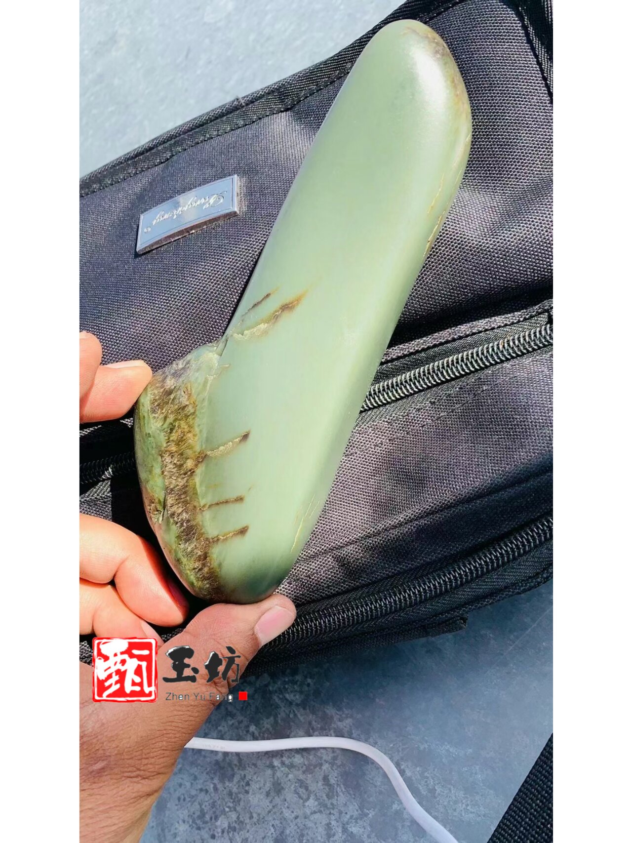 细度为王,又见和田玉沙枣青 甄玉坊和田玉知识科普: 又见和田玉沙枣青