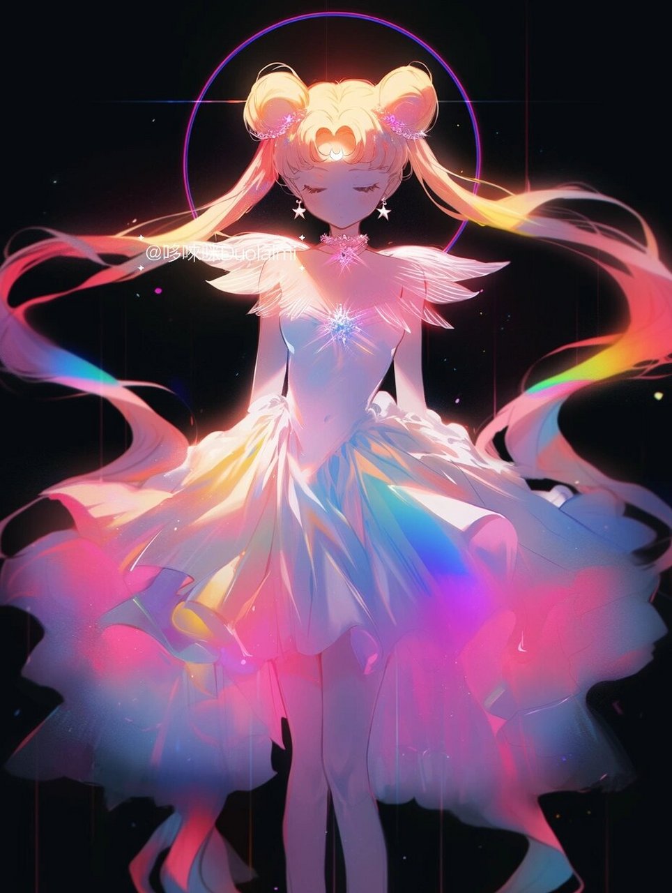 炫彩壁纸96七彩光影美少女战士月野兔动漫插