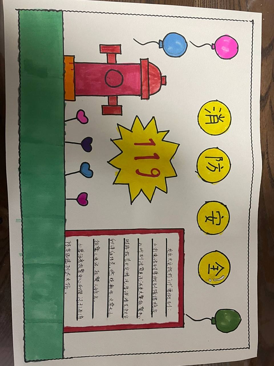 消防安全手抄报