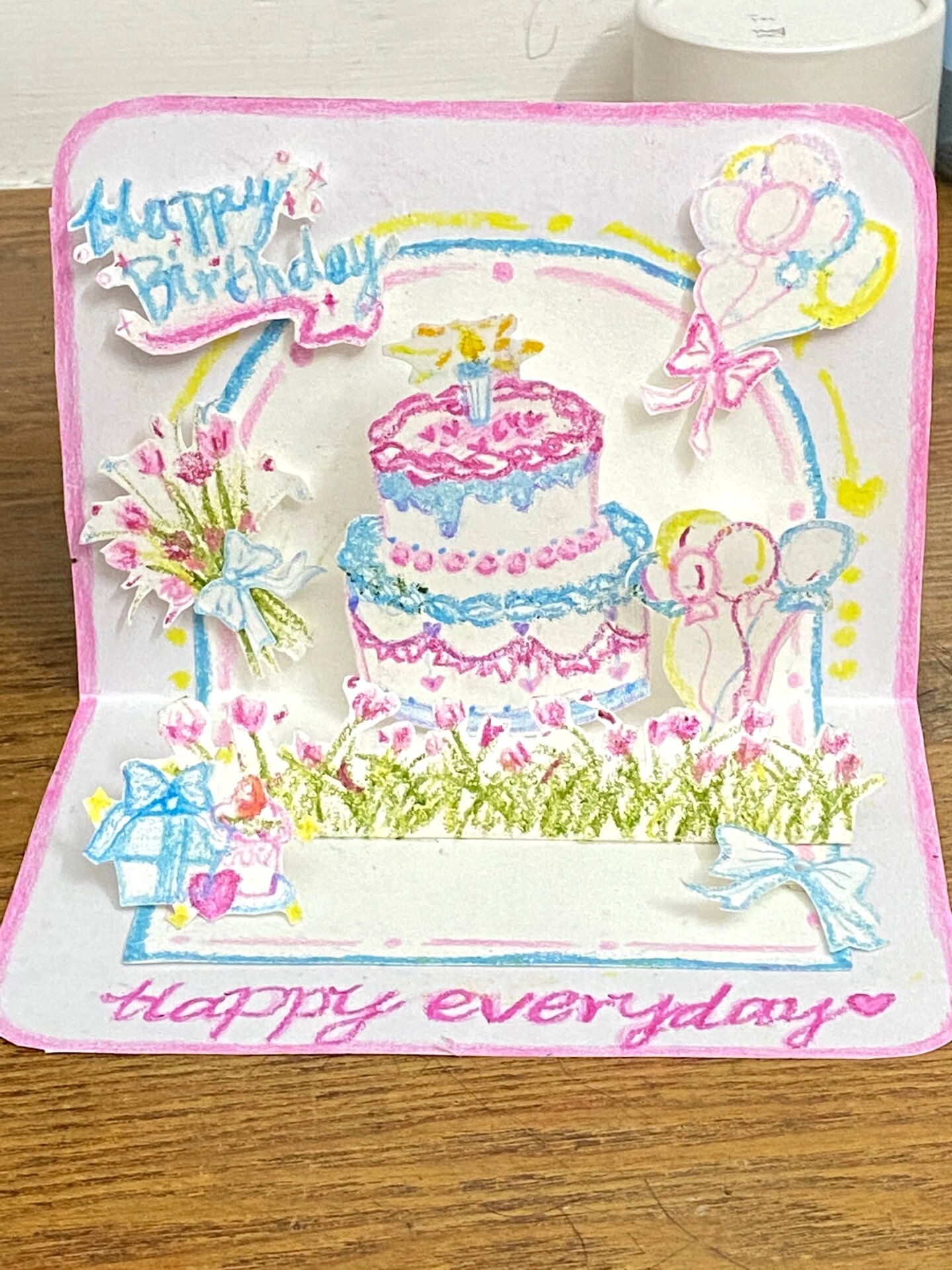 给妈妈做的贺卡 明天是妈妈的生日 给妈妈做的贺卡期待妈妈收到后的