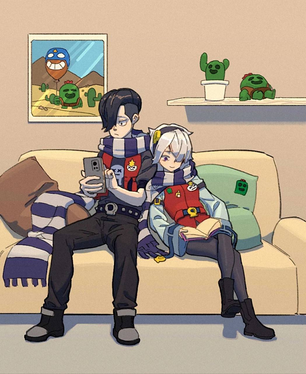 【荒野乱斗】艾德加&科莱特 平平无奇的画对小情侣