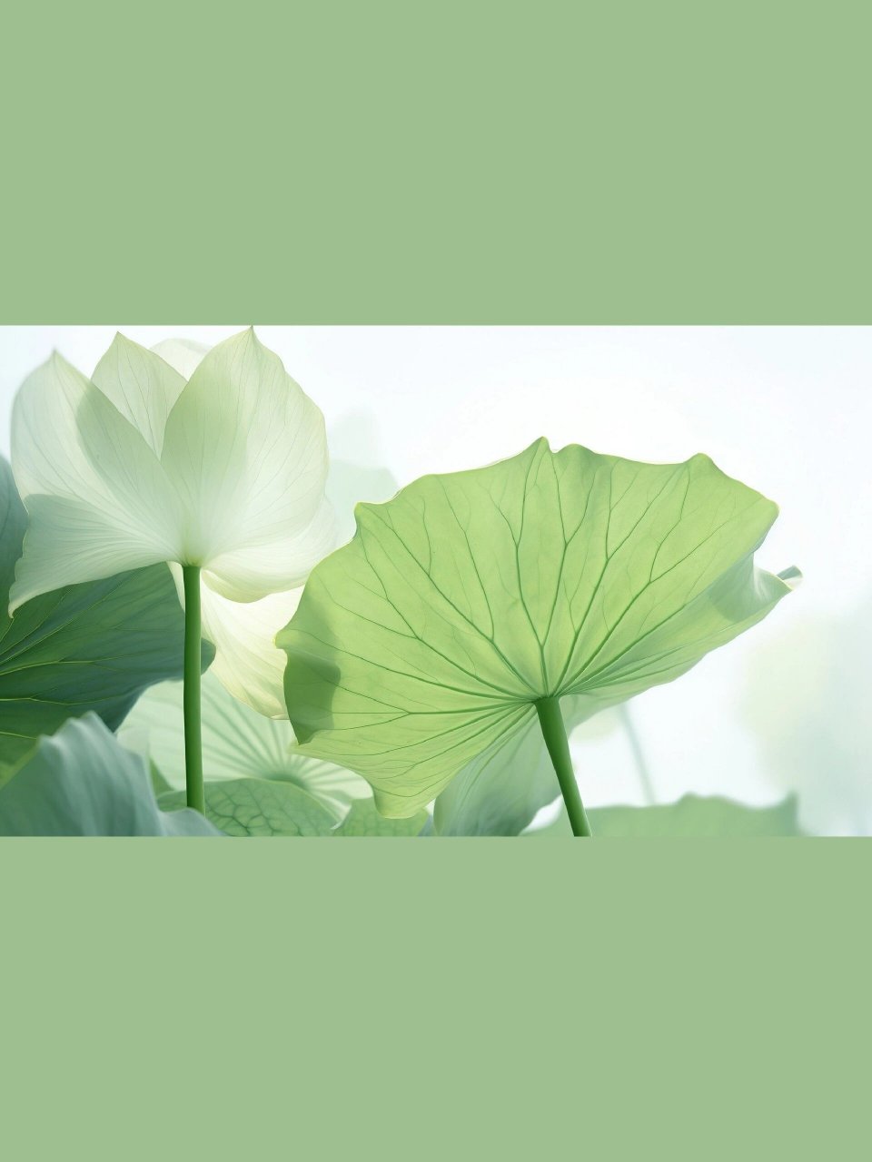 创意背景图‖适合做夏日壁纸的绿色护眼图片  夏日玻璃海般质感的绿色