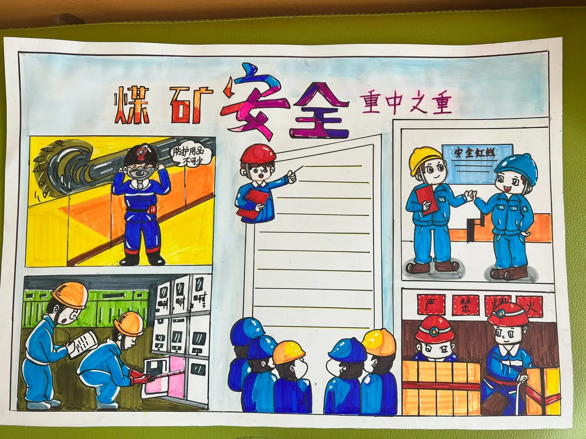 煤矿安全主题手抄报 原创