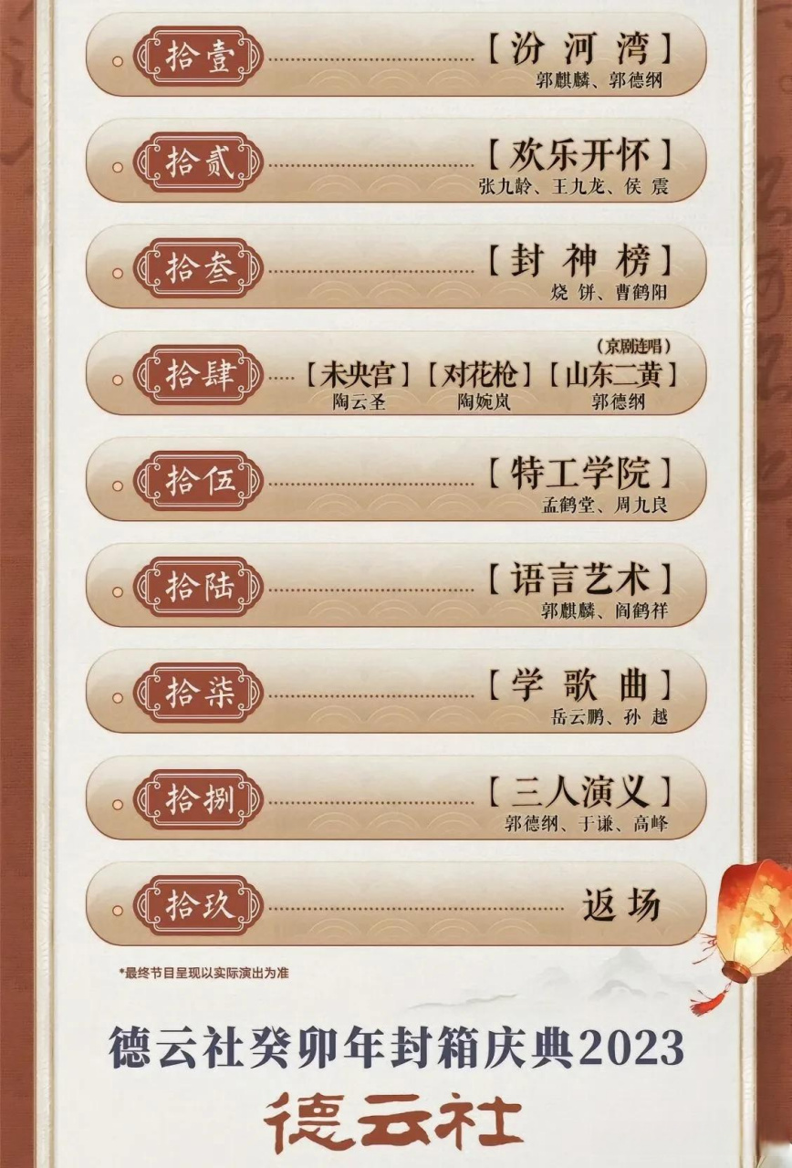 2月2号德云社在北展剧场迎来了2023年的大封箱,此次封箱在所有听相声