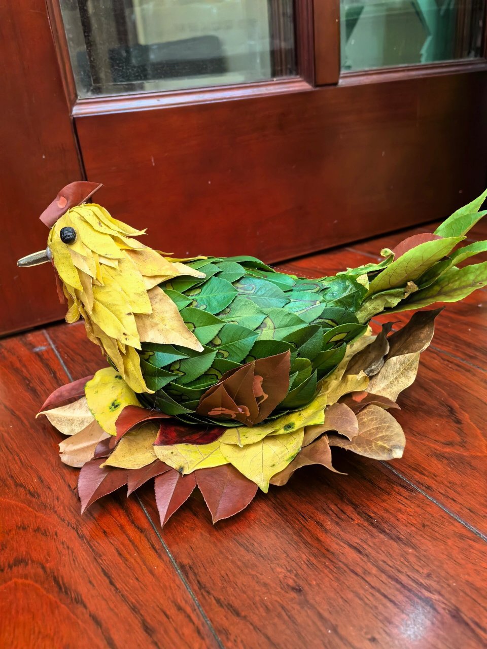 树叶立体作品 小朋友的树叶作品