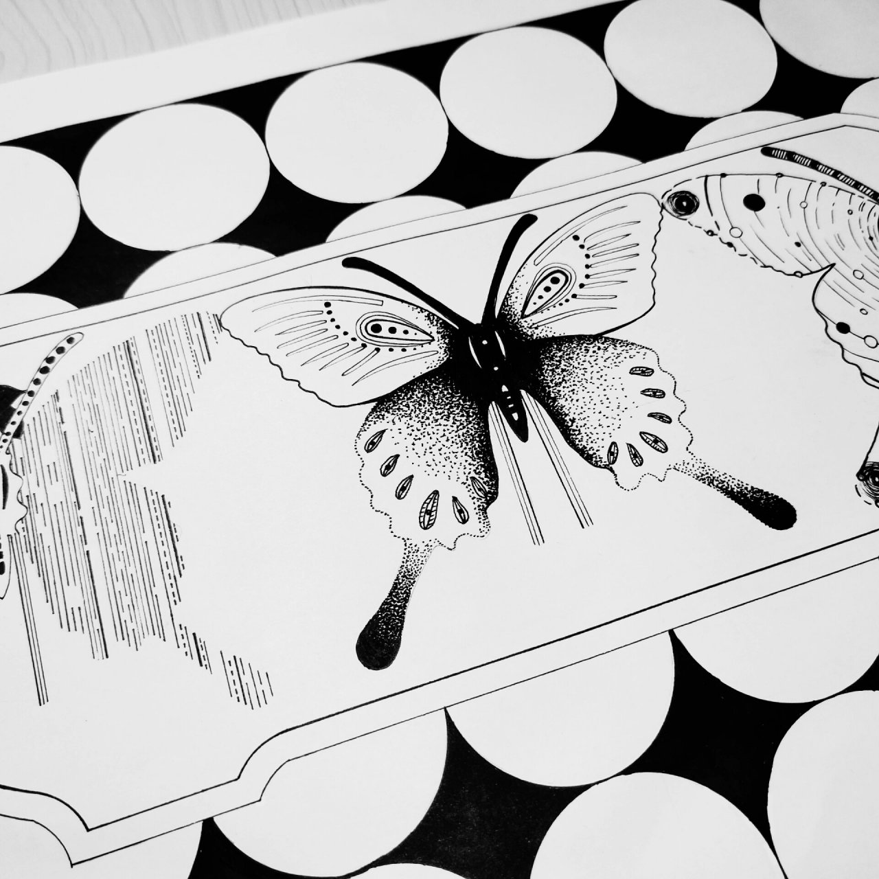 蝴蝶点线面构成创意画分享 每四朵花瓣生出向往自由的灵魂 这世间就多