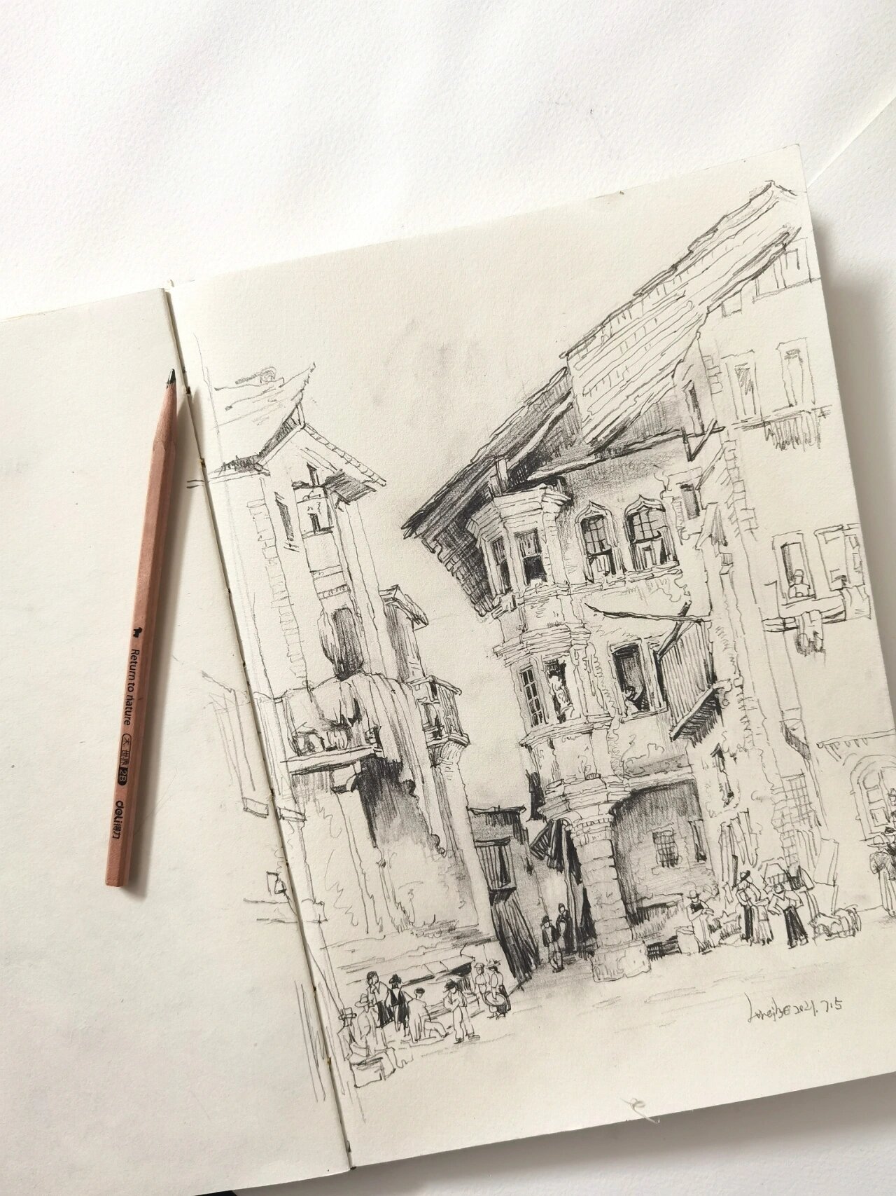 临摹大师作品:速写风景合集