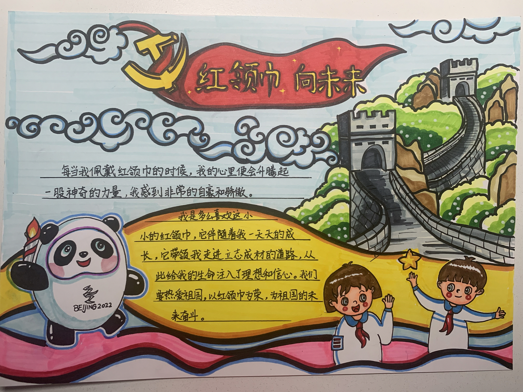 手抄报—《红领巾 向未来》 手抄报—《红领巾 向未来》