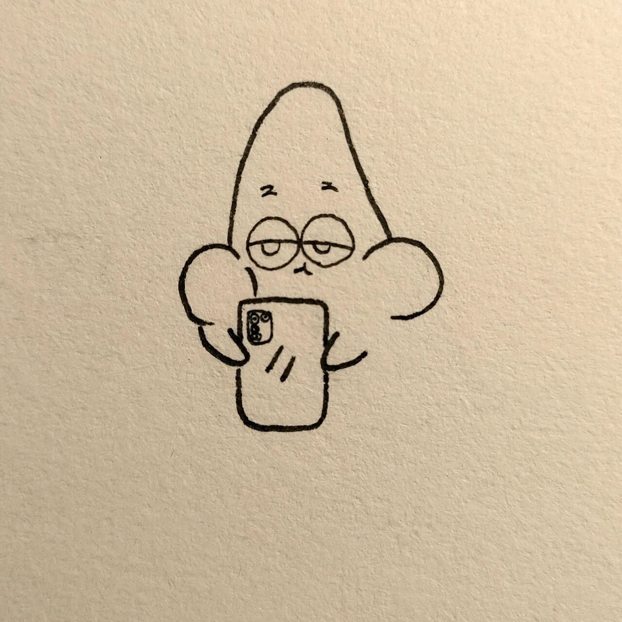 可爱简笔画|心不在焉~ 像你听网课的状态吗人虽在,灵魂早跑去了别处