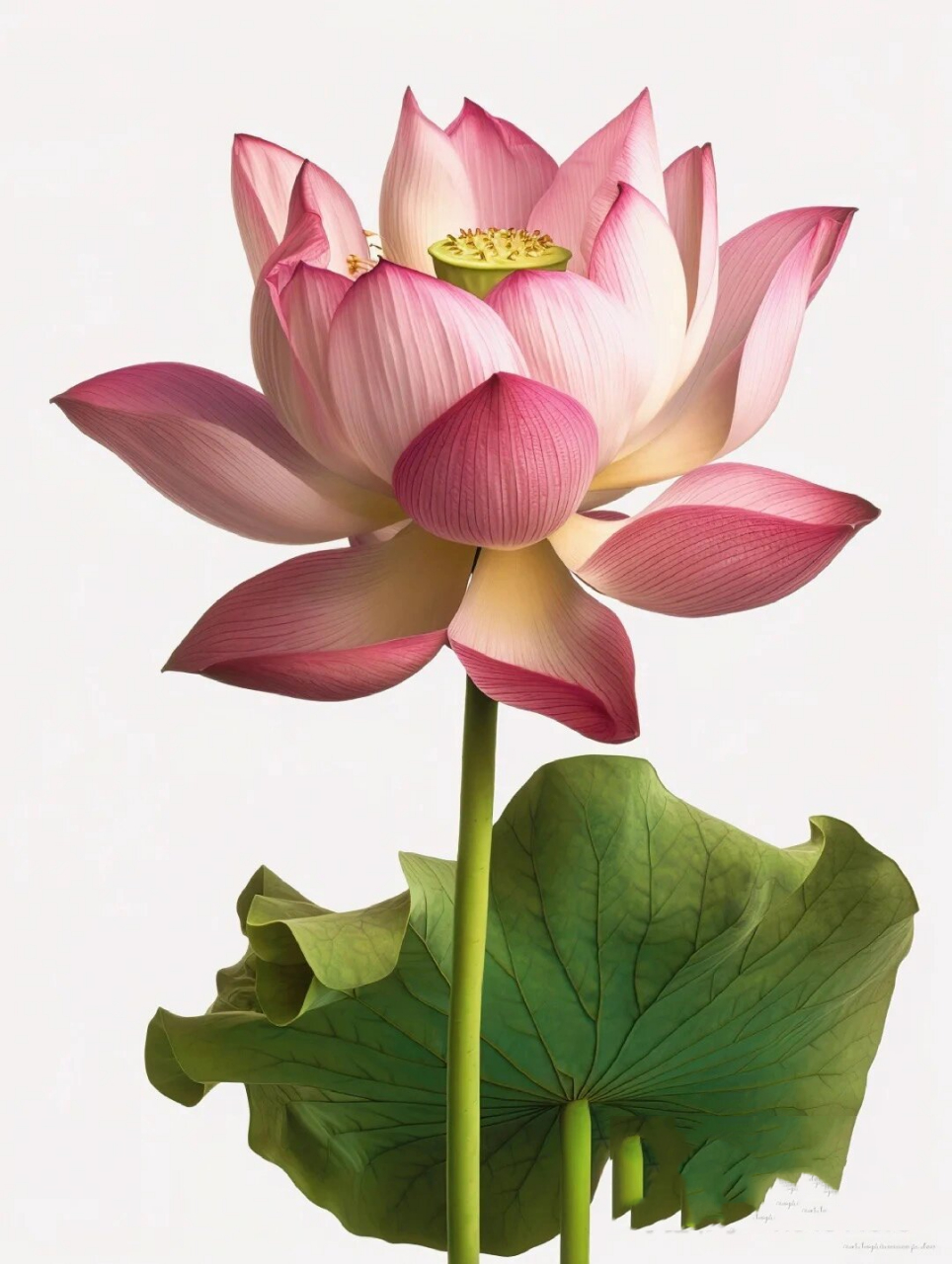 万能元素|马克笔手绘单体—荷花 源梦设计手绘小黄老师绘制 9315