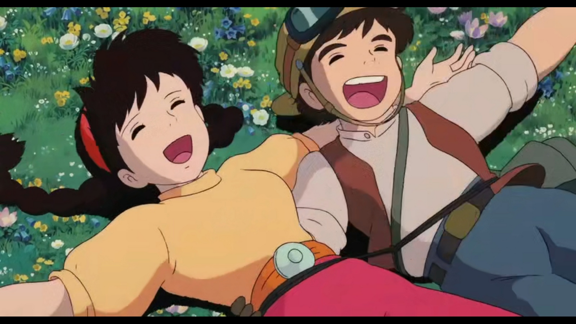 看到《天空之城》的一幕剧照,发现宫崎骏笔下的人物笑起来都好治愈