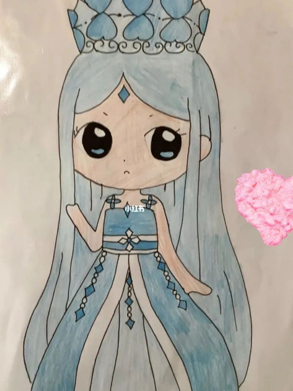 冰公主韩冰晶简笔画来喽000000