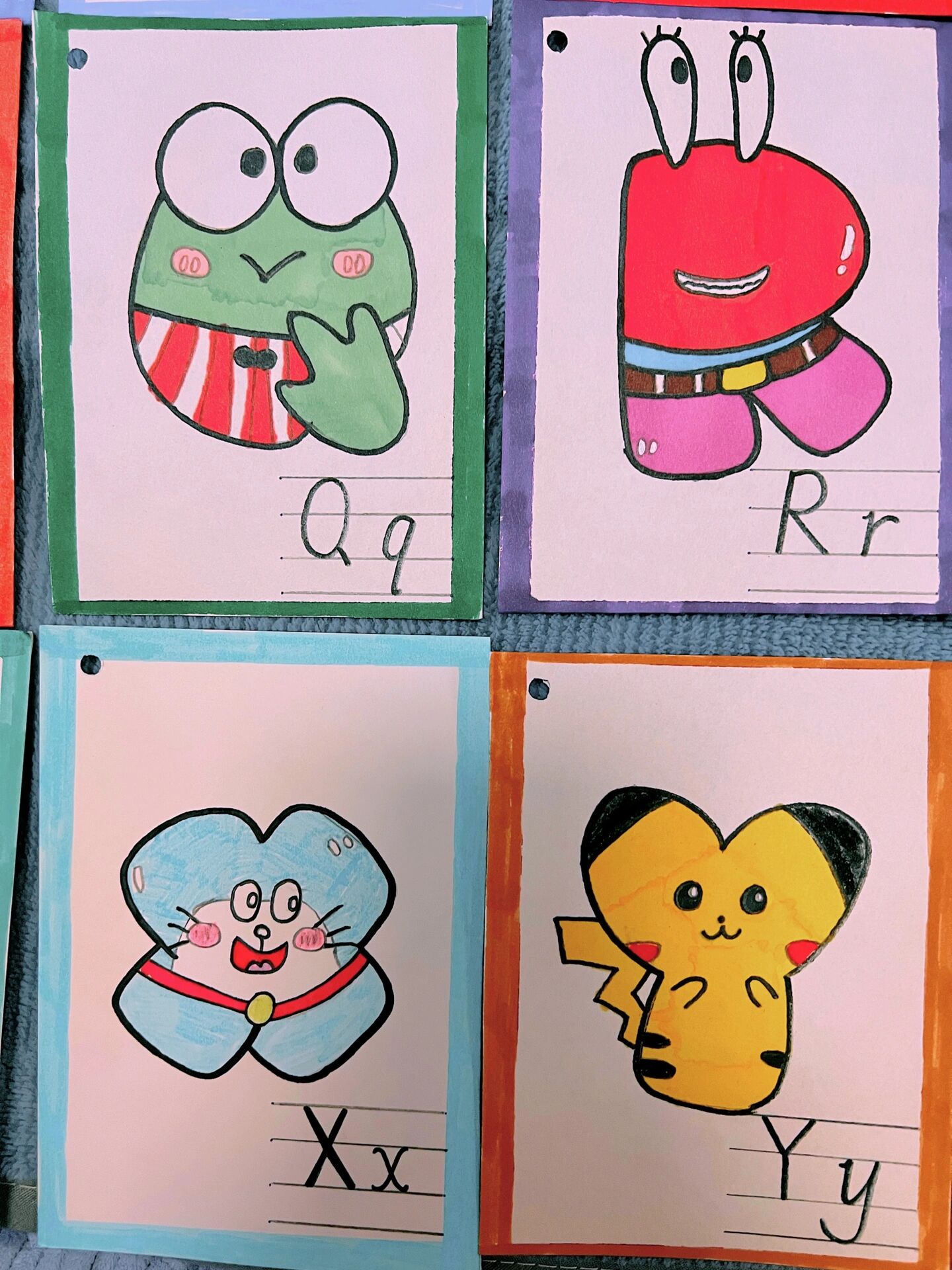 三年级作业:个性26个字母卡