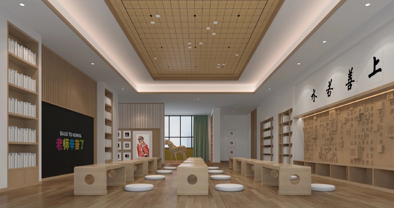 原创|新中式幼儿园国学馆设计,国风韵味