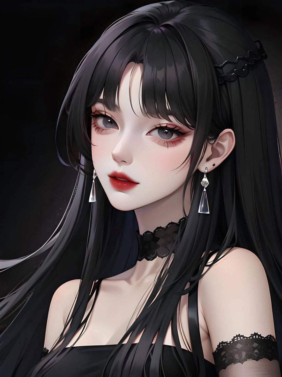 ai绘画78暗黑风御姐