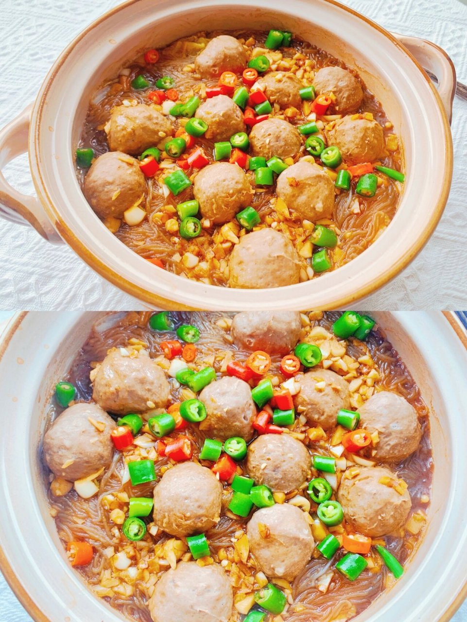 冬天一定要来一锅热腾腾的砂锅牛肉丸煲❗️ 入冬以后,新买了个砂