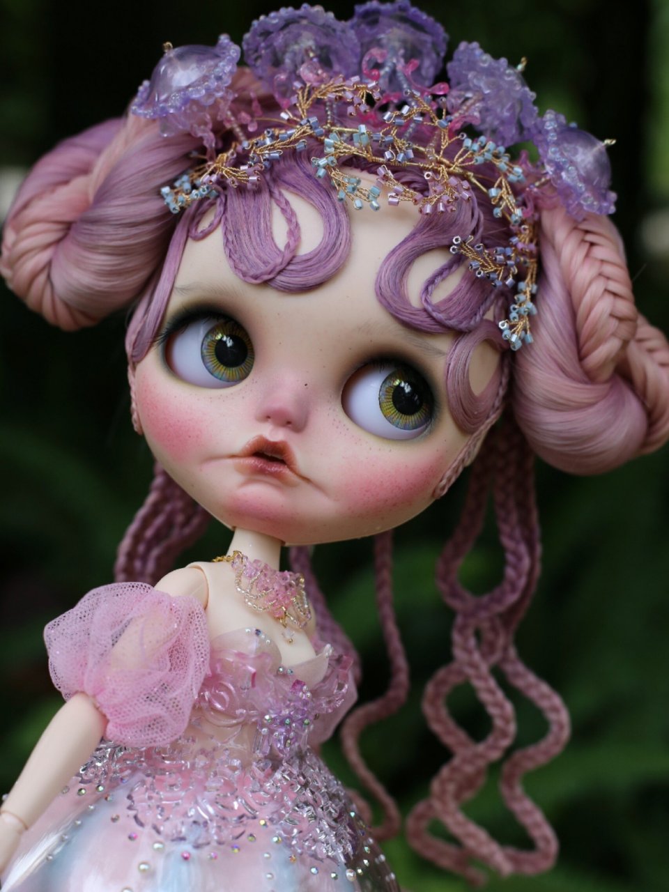 anniedollz 小布改娃 jellyfish blythe 从今年3月开始制作的改娃.