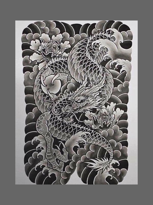 龙纹身手稿