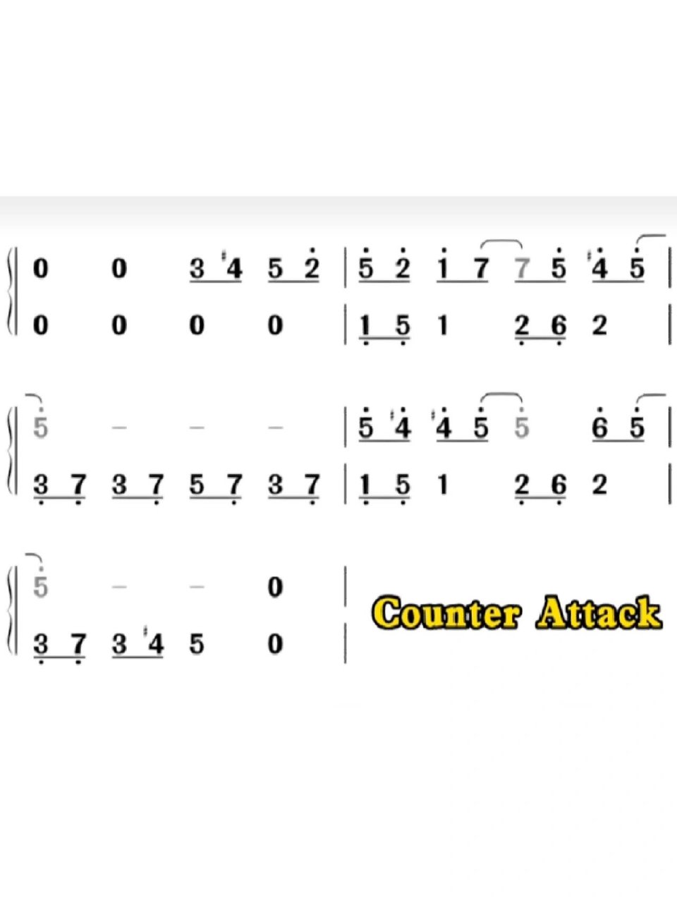 counter attack简谱图片