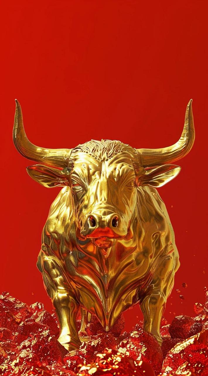 金色公牛壁纸助你日日涨停!