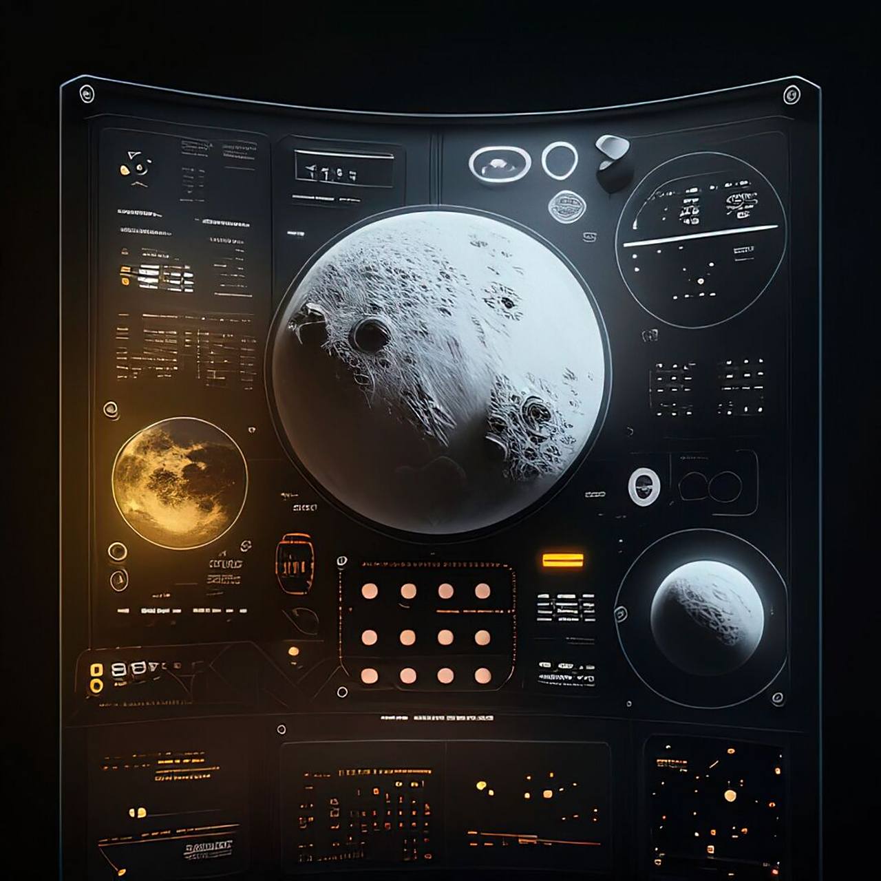 ui设计科幻界面 midjourney的科幻主题创作界面效果,ai可以上岗了.